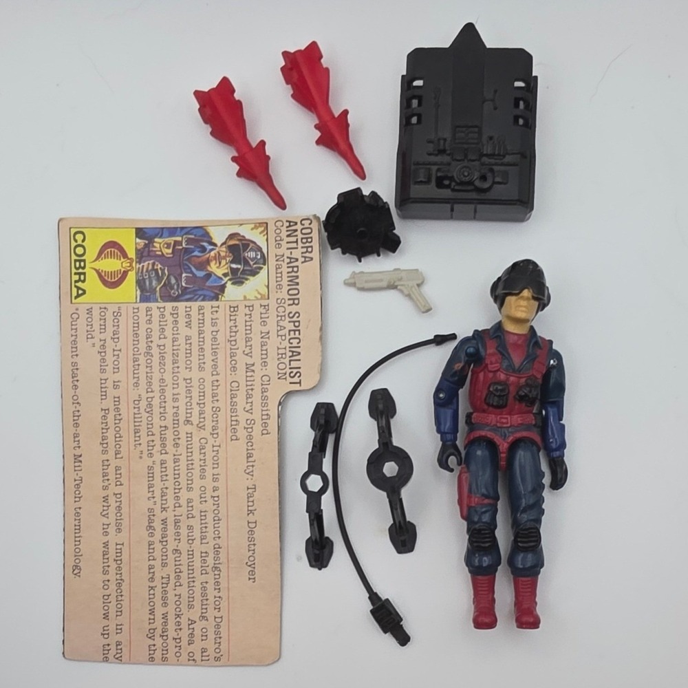 Hasbro G.I. Joe Action Figure 3.75in Blue Red Fair Scrap-Iron v1 1984